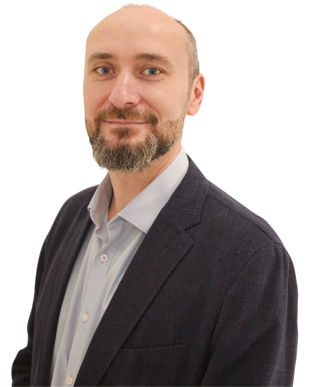 Greg Kurnikov in a professional portrait for the website call to action